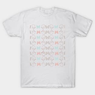 Butterflies Cute Simple Adorable  Pastel Pattern Design T-Shirt